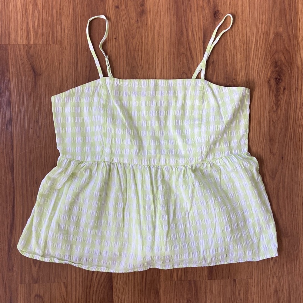 Wild Fable light green and white checkered tank. Bought from target